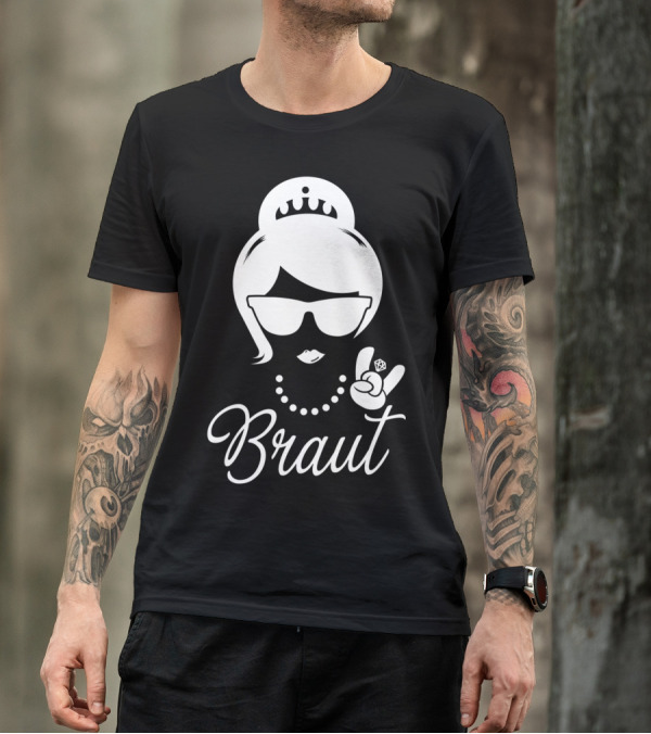 Braut Damen Jga Hochzeit Polterabend Rock N Roll T-Shirt