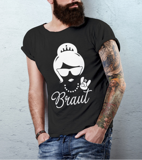 Braut Damen Jga Hochzeit Polterabend Rock N Roll T-Shirt