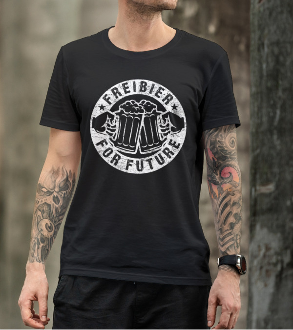 Freibier For Future Bier Spruch Oktoberfest Prost Beer Mugs T-Shirt
