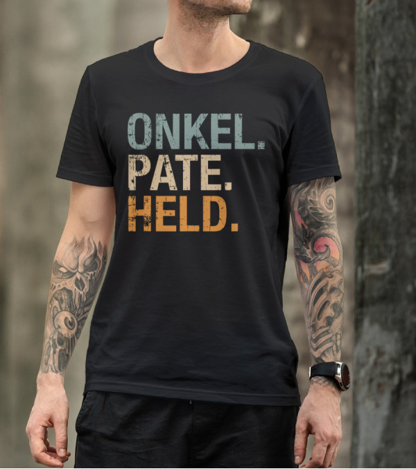 Herren Onkel Pate Held Geschenk Für Taufpate Vintage Style Retro Look T-Shirt
