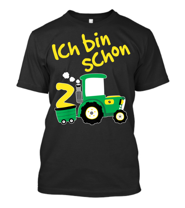 Ich Bin Schon 2 Traktor Kinder 2. Geburtstag Junge 2 Jahre T-Shirt