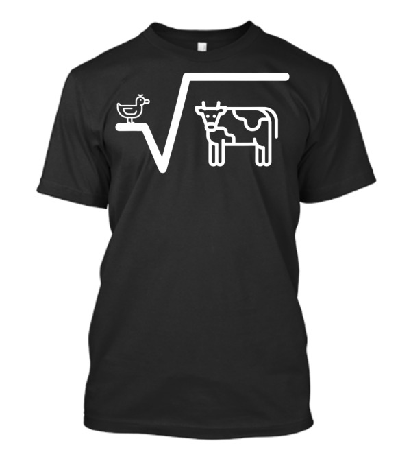 Nte Wurzel Aus Q Ente Kuh Witziges Mathe Humor T-Shirt