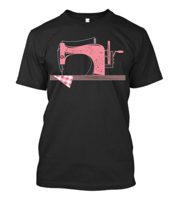Quilting Sewing Machine Vintage Floral T-Shirt