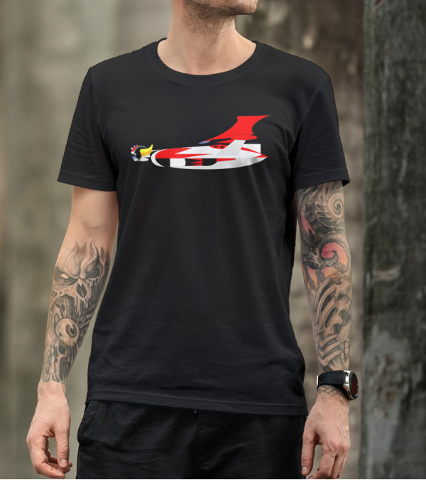 Grendizer Spazer UFO Robot Spacecraft Flying In Action T-Shirt