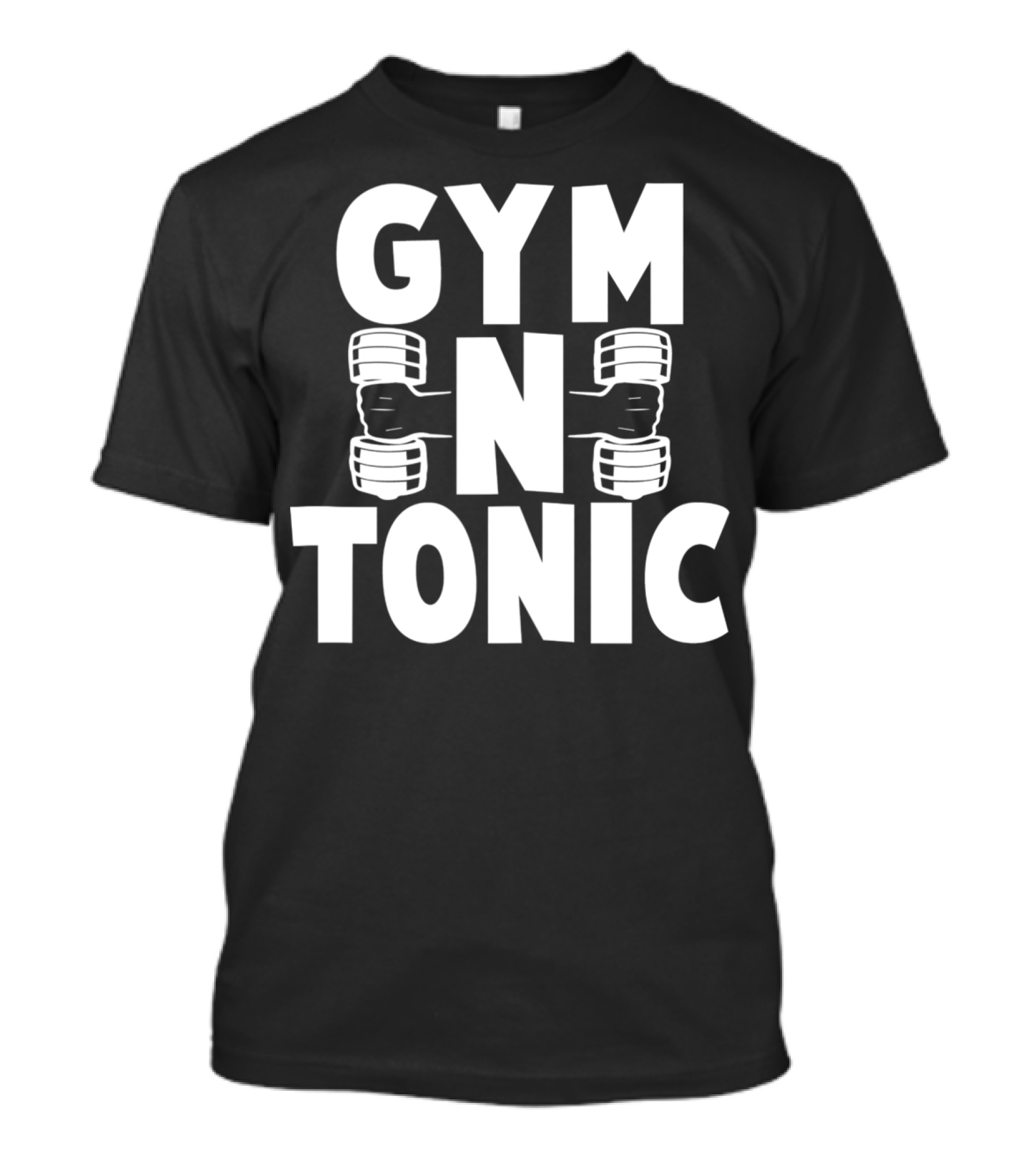 Gym N Tonic Workout Exercise Fitness Dumbbells T-Shirt
