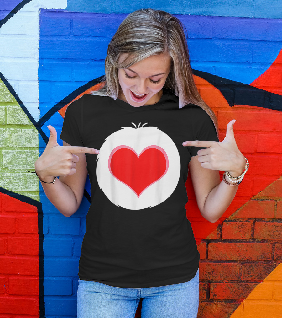 Halloween Bear Costume I Love To Care Heart T-Shirt