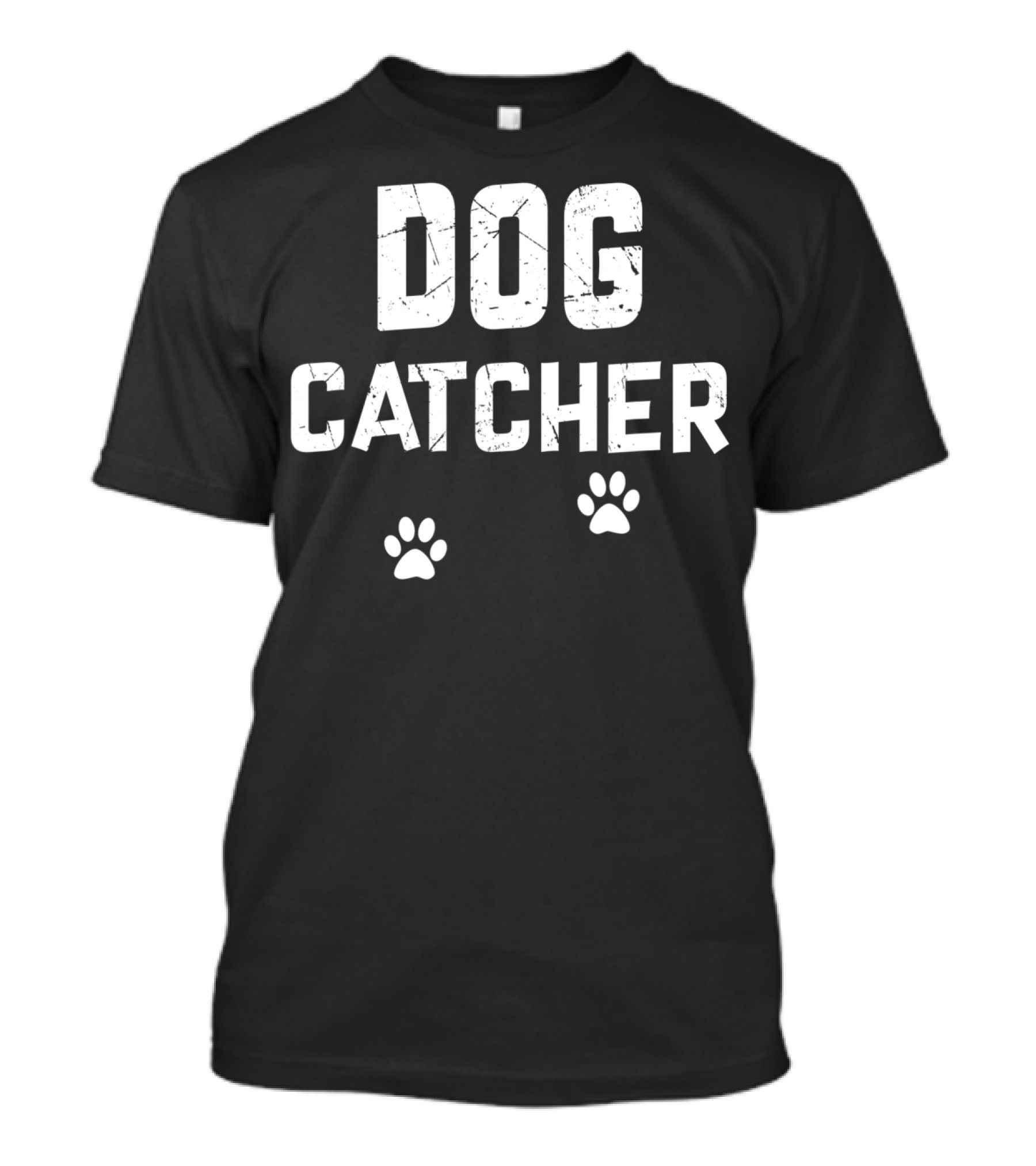 Halloween Dog Catcher Paw Prints T-Shirt