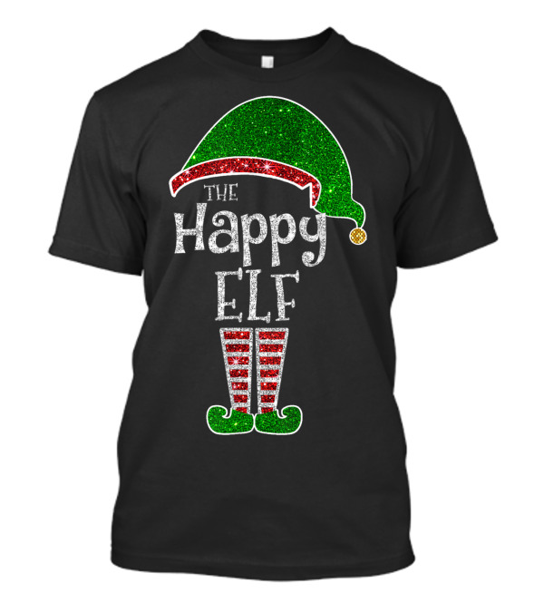 The Happy Elf Sparkly Holiday Festive Look T-Shirt