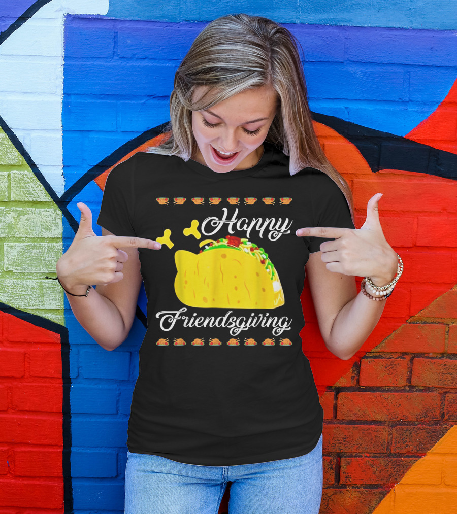 Happy Friendsgiving Taco Thanksgiving 어르신들autoreleasepool T-Shirt