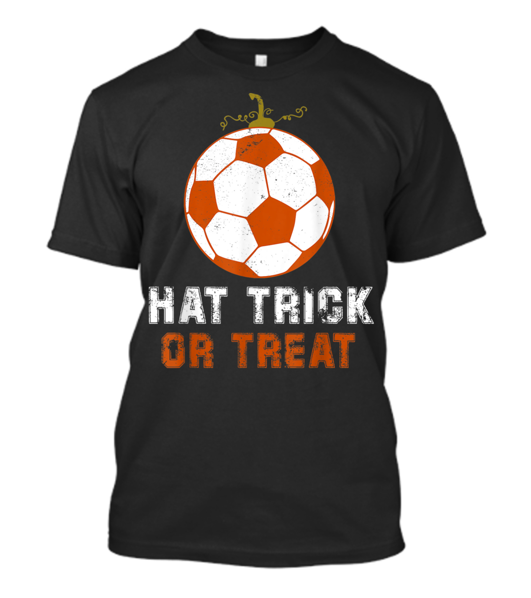 Hat Trick Or Treat Pumpkin Soccer T-Shirt