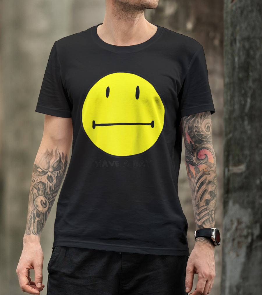 Have A Day Funny Meh Smiley Face T-Shirt