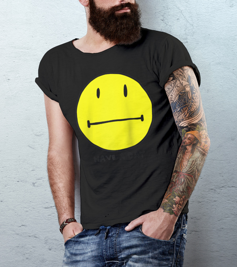 Have A Day Funny Meh Smiley Face T-Shirt