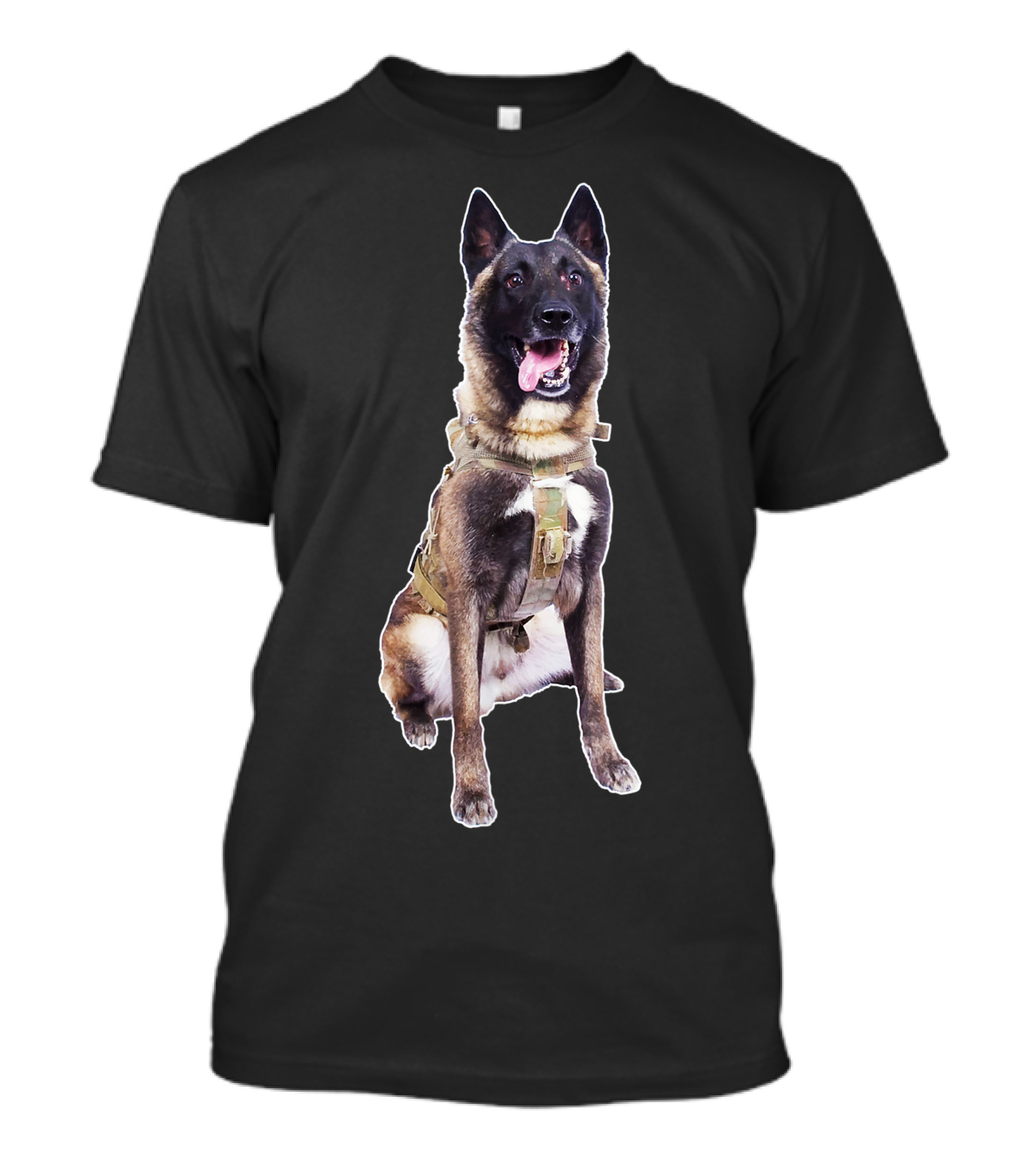Hero Pup Military Support K9 Belgian Malinois Dog T-Shirt