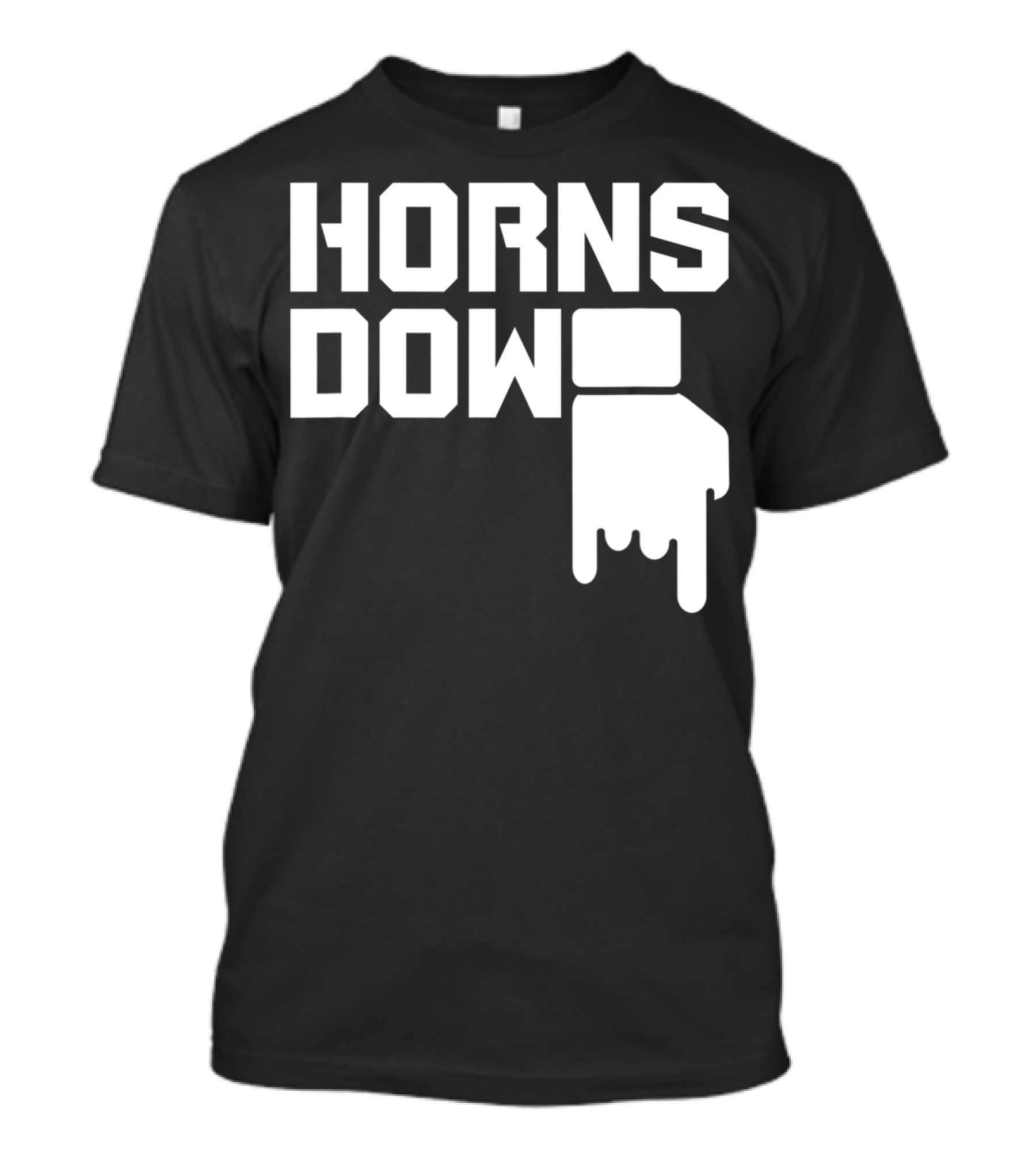 Horns Down Gesture Icon With Text T-Shirt