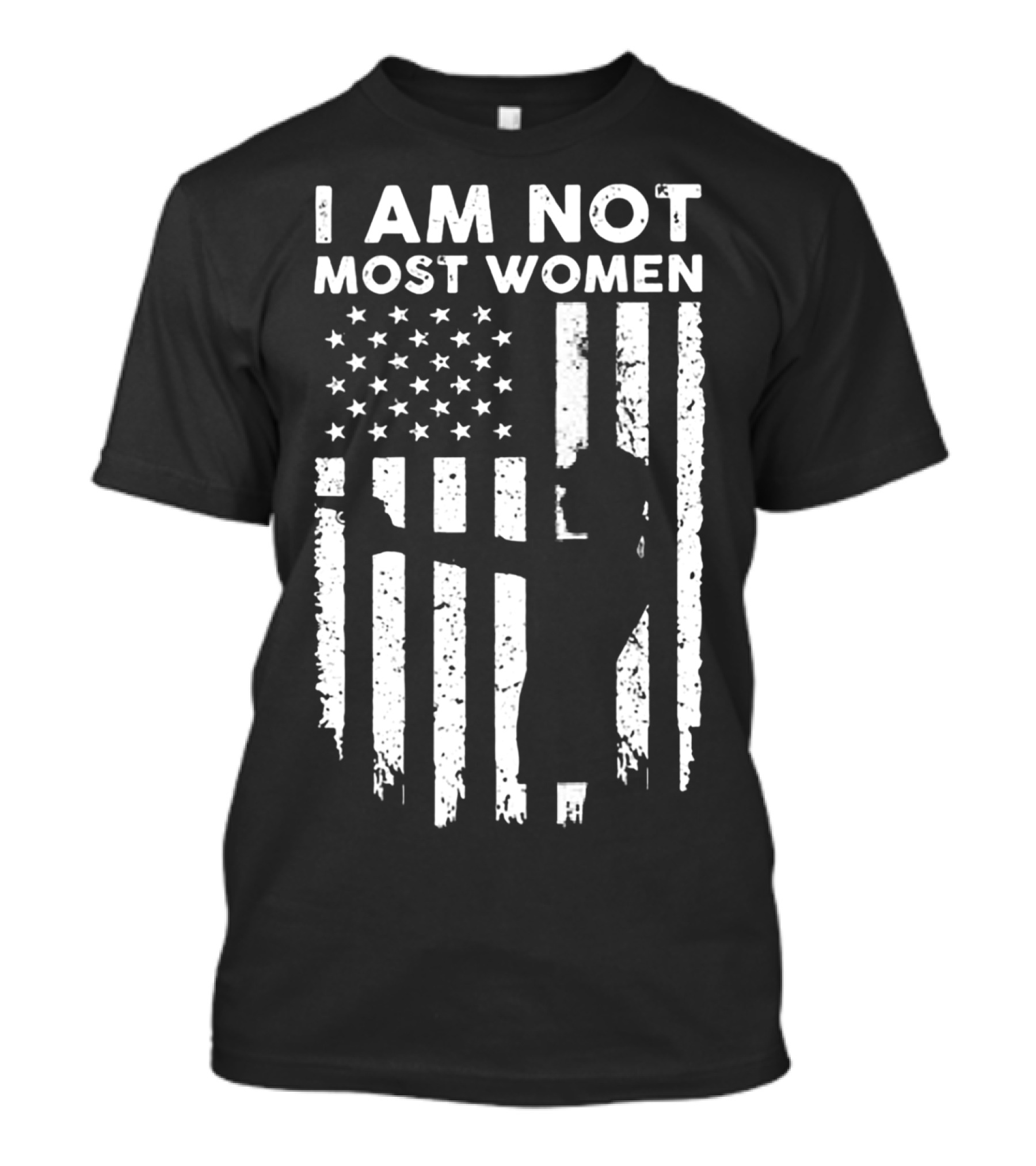I Am Not Most Women Thin Blue Line USA Flag T-Shirt