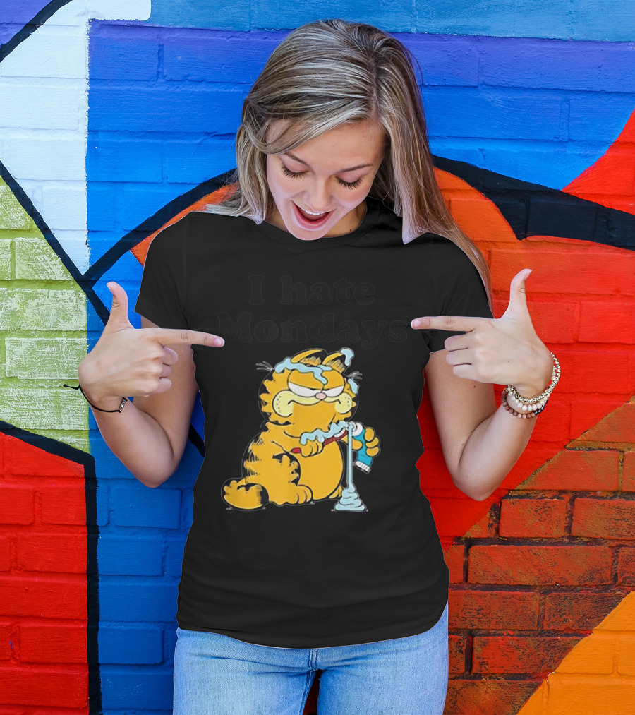 I Hate Mondays Garfield Toothpaste Accident T-Shirt