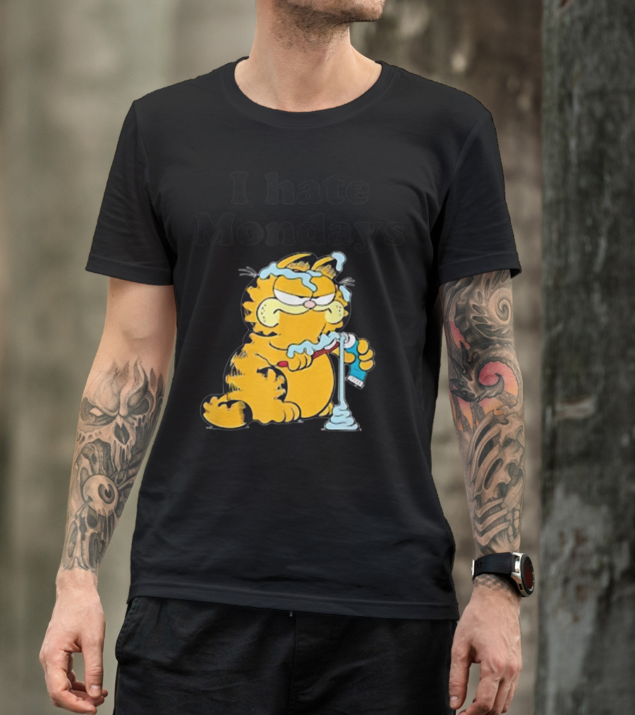 I Hate Mondays Garfield Toothpaste Accident T-Shirt