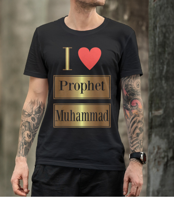 I Love Prophet Muhammad Muslim Men P8 T-Shirt