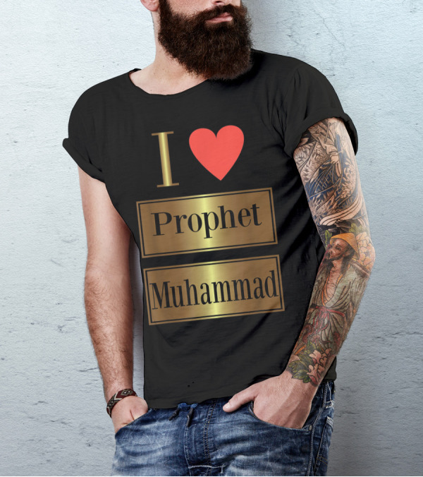 I Love Prophet Muhammad Muslim Men P8 T-Shirt