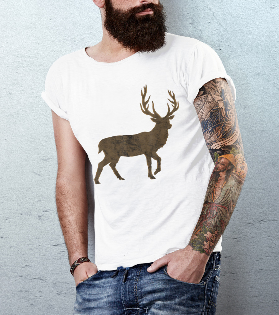 Deer Hunting Trip Saison Whitetail Outdoorman Antler T-Shirt