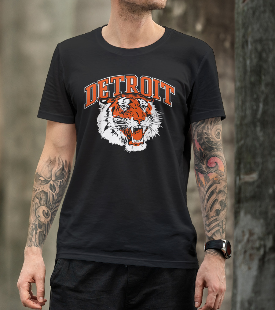 Detroit Baseball Vintage Bengal Tiger Michigan Sports T-Shirt