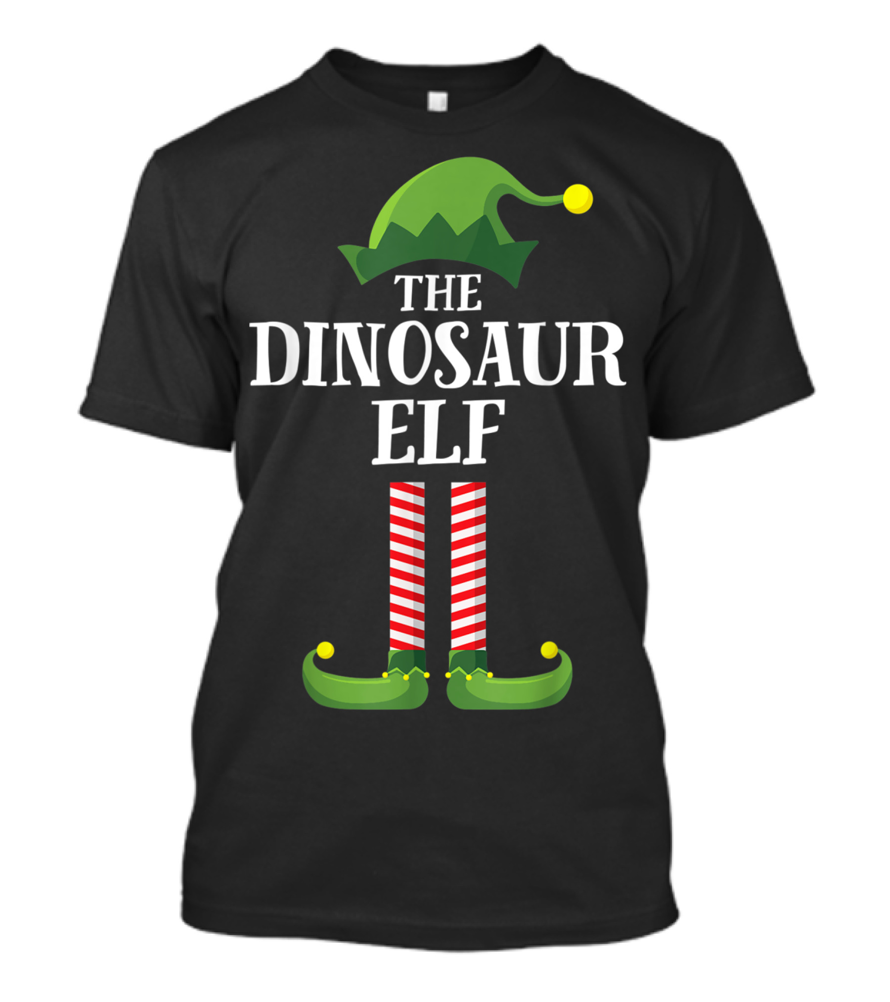 The Dinosaur Elf Matching Family Group Christmas Pajama Set T-Shirt