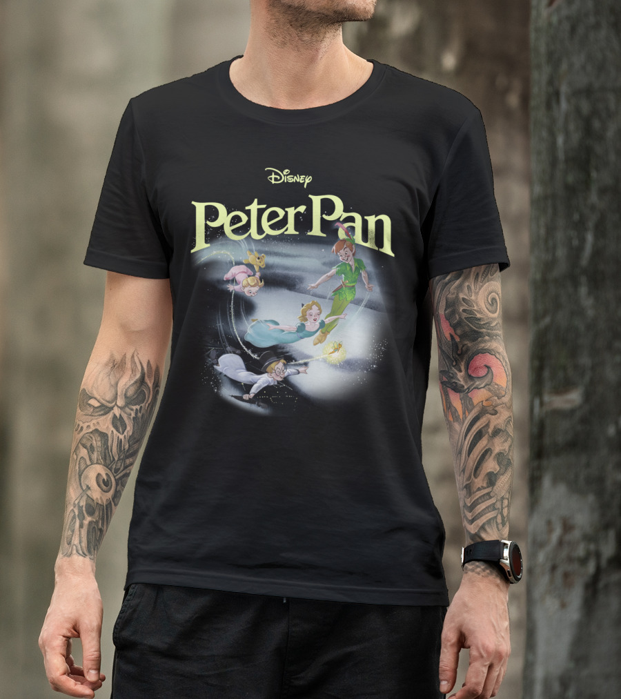 Disney Peter Pan Flying With Tinker Bell And Friends T-Shirt