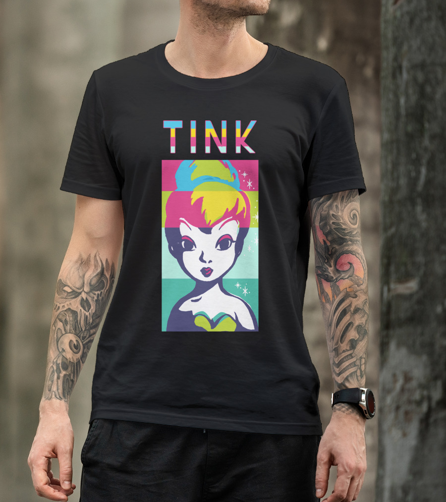 Disney Peter Pan Tinker Bell Tink Color Block T-Shirt
