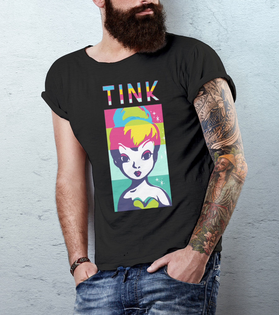 Disney Peter Pan Tinker Bell Tink Color Block T-Shirt