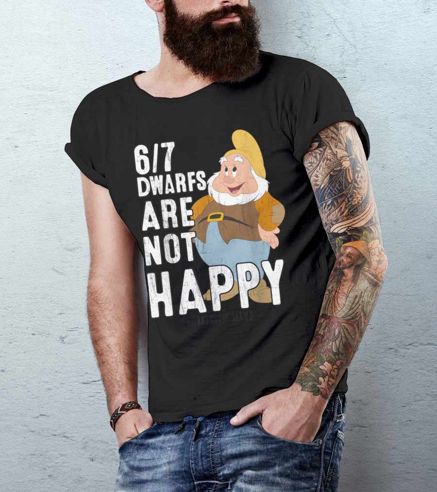 Disney Snow White 6/7 Dwarfs Are Not Happy Statistically T-Shirt