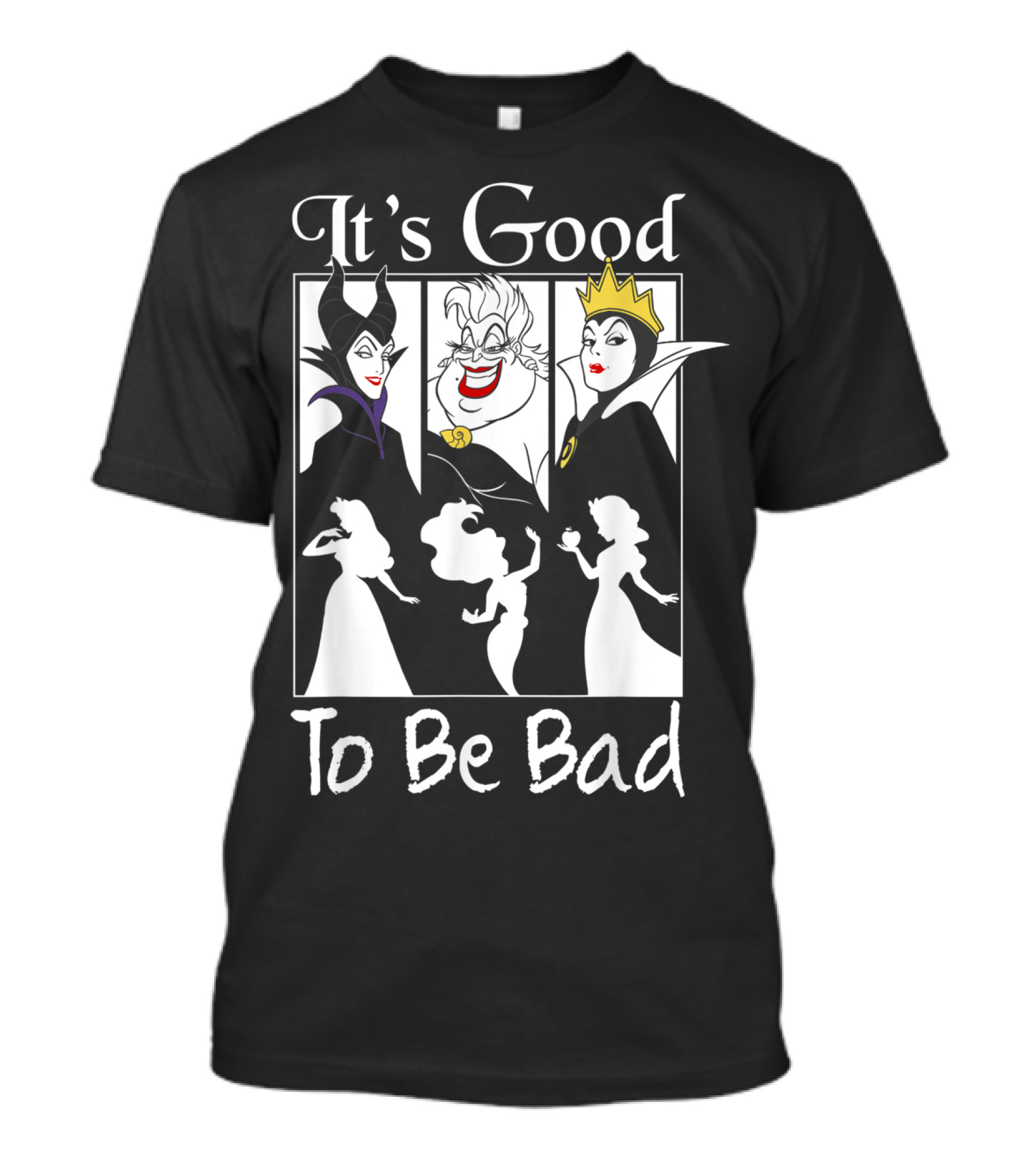 Disney Villains It's Good To Be Bad Featuring Maleficent Ursula Evil Queen T-Shirt