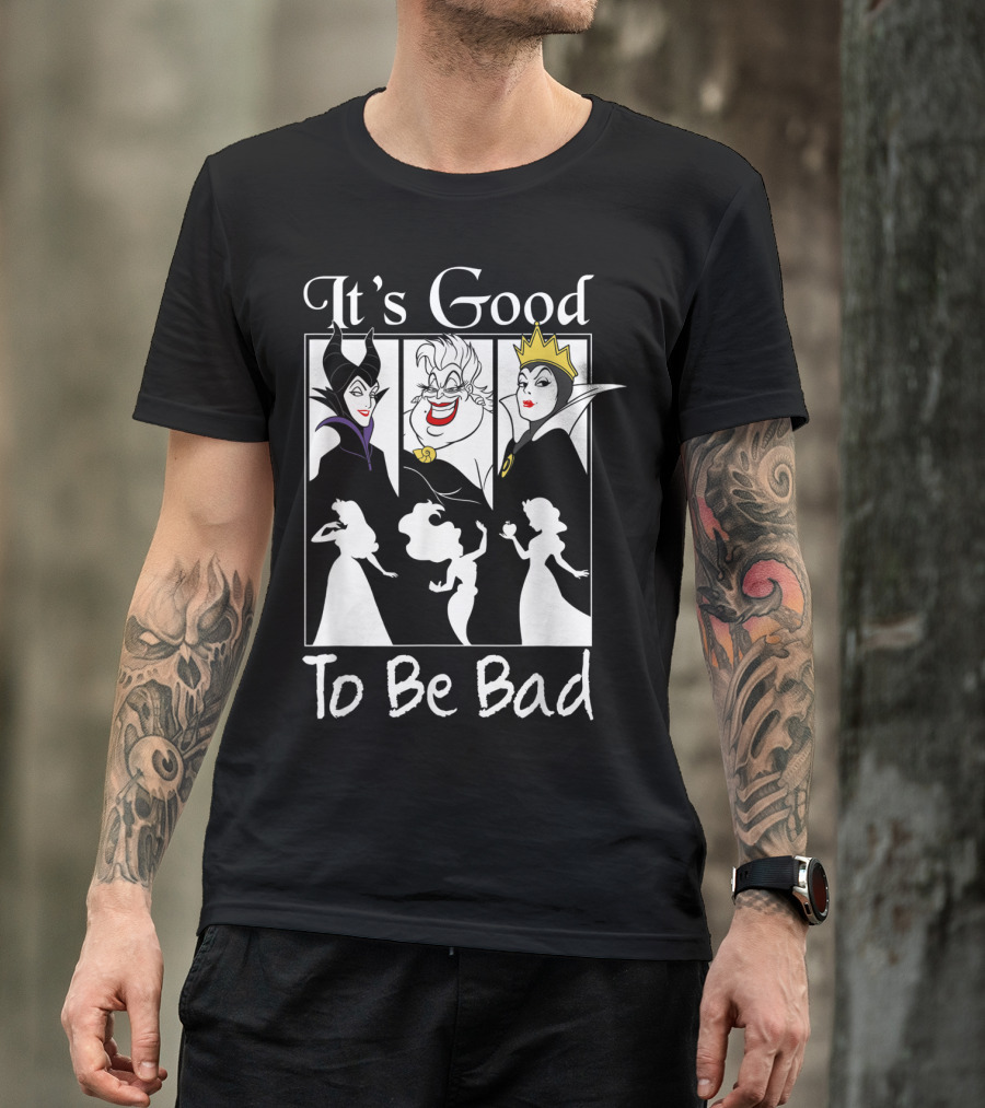 Disney Villains It's Good To Be Bad Featuring Maleficent Ursula Evil Queen T-Shirt