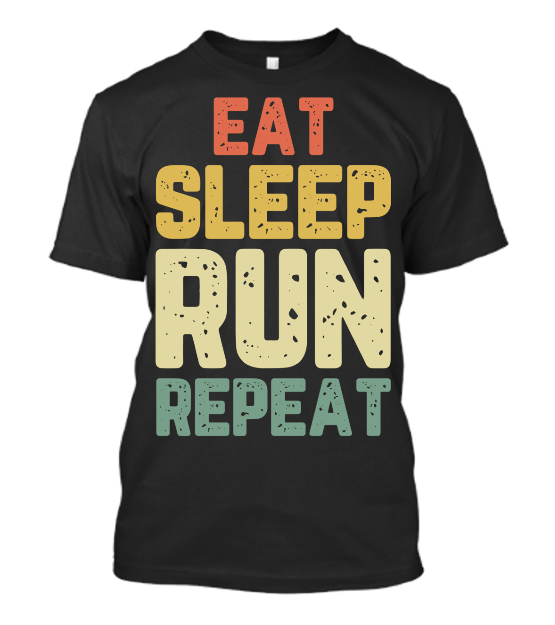 Eat Sleep Run Repeat Funny Cool Running Runner T-Shirt