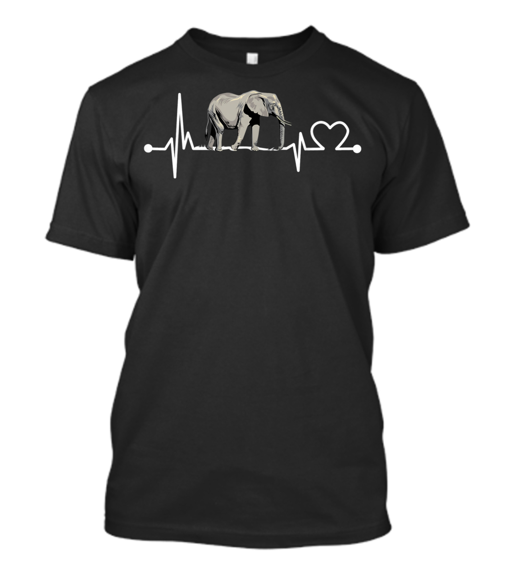 Elephant Heartbeat Love Animal Funny T-Shirt