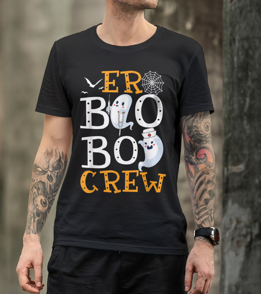 ER Boo Boo Crew Nurse Ghost Halloween T-Shirt