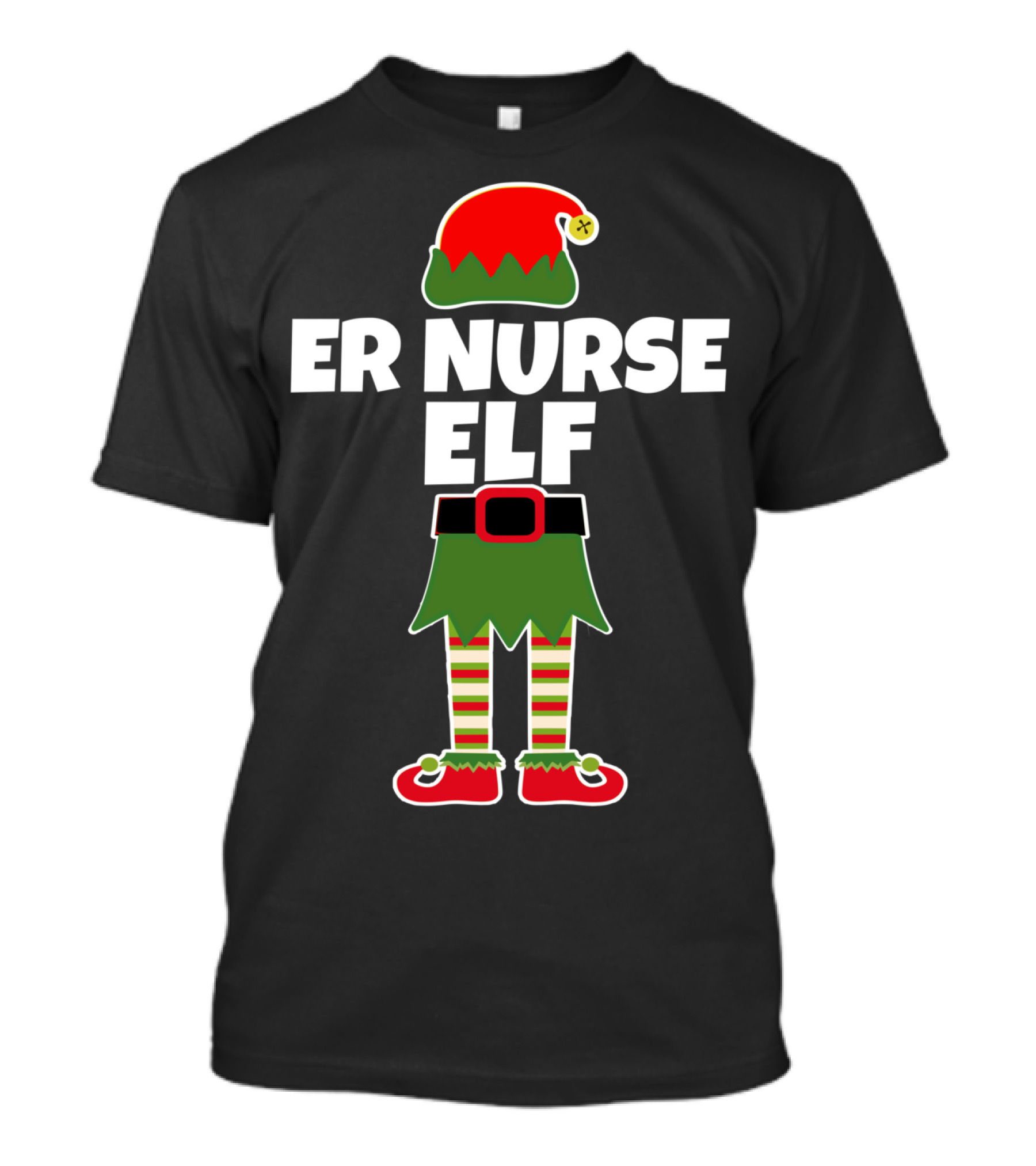 ER Nurse Elf Christmas Emergency Room Holiday T-Shirt