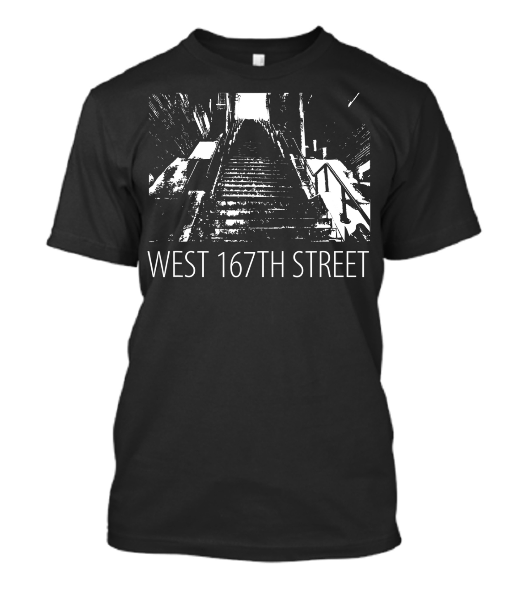 West 167th Street Iconic Stairway Steps Scene T-Shirt