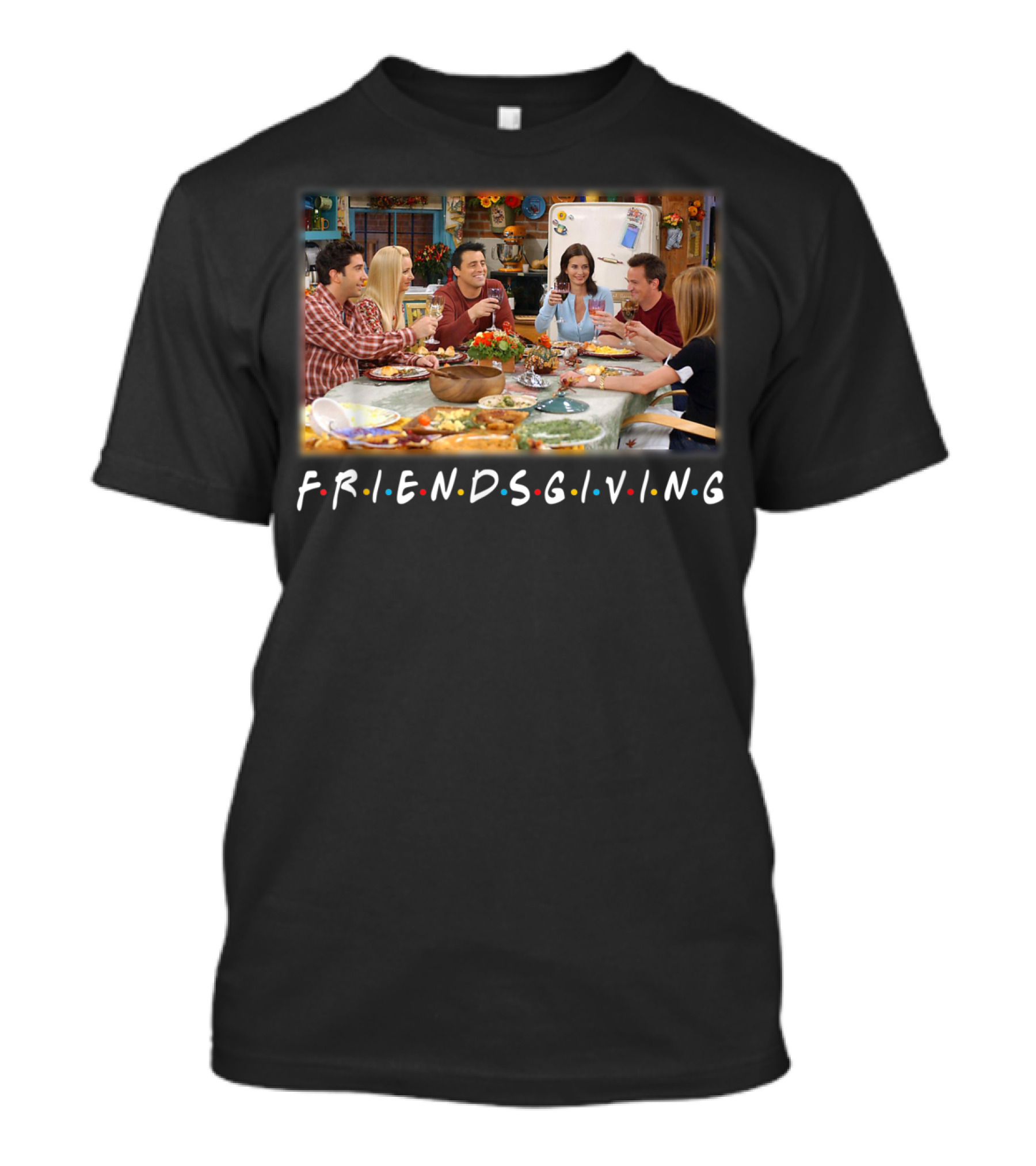 Friendsgiving Group Dinner Scene With Friends Cast T-Shirt