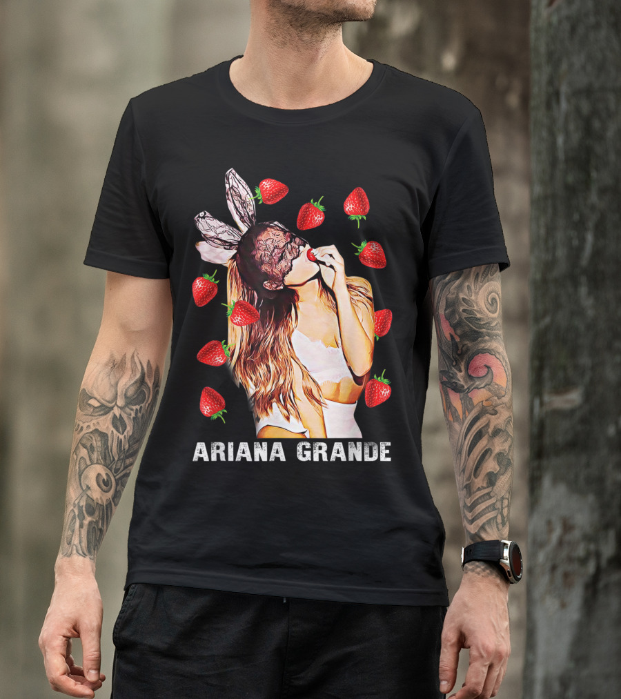 Ariana Grande Bunny Mask Strawberry Pop Art Love Legends Live T-Shirt