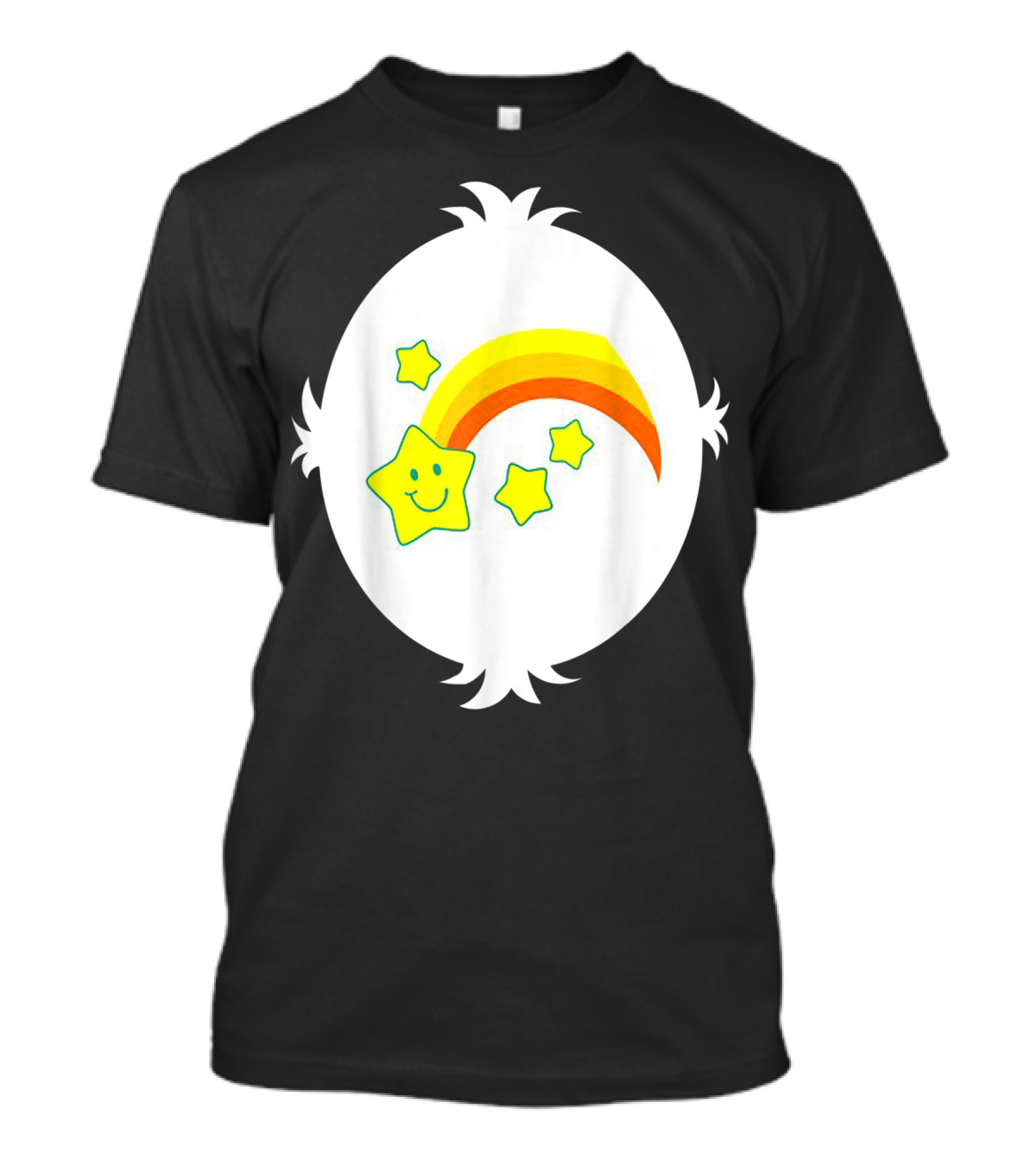 Funny Wish Bear Smiling Star And Rainbow T-Shirt