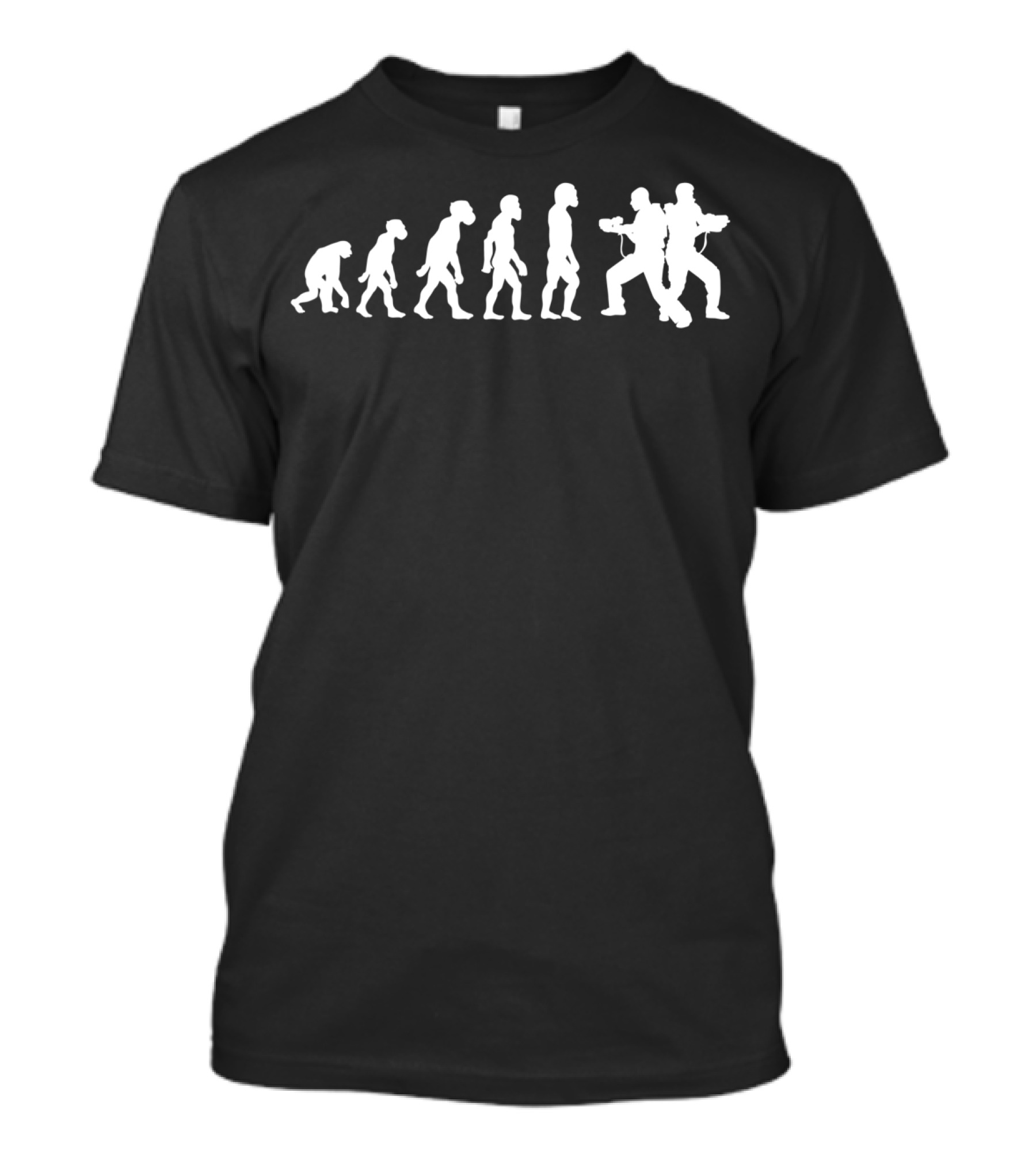 Funny Human Evolution Skirmish With Laser Tag T-Shirt
