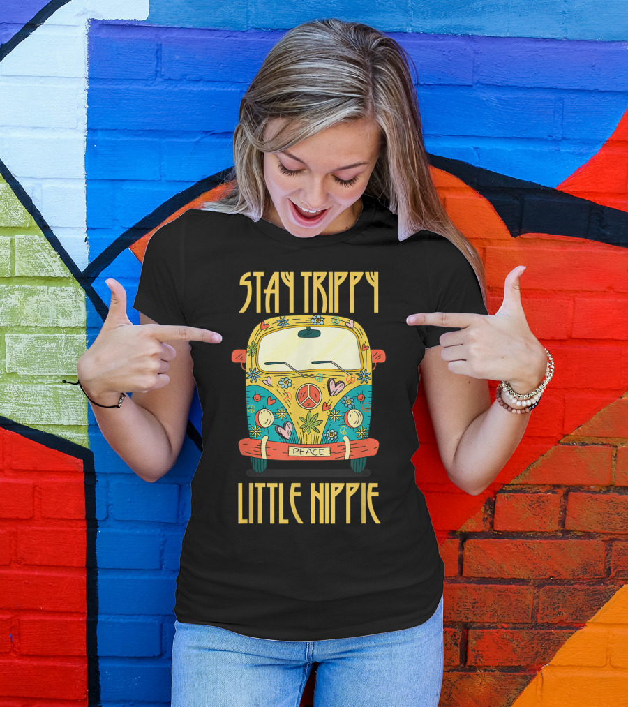 Stay Trippy Peace Van Little Hippie T-Shirt