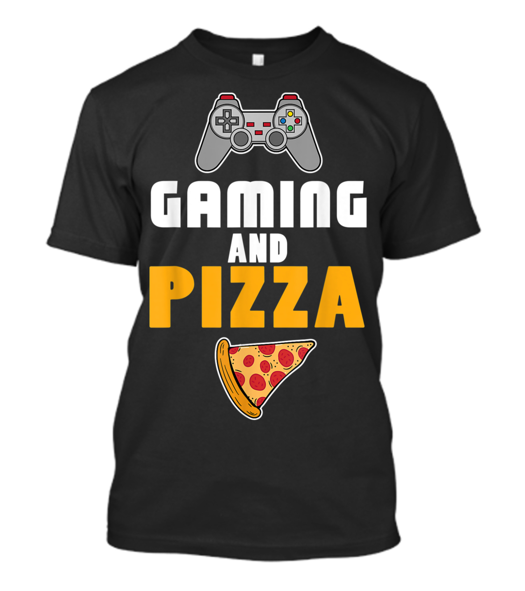 Gaming And Pizza Controller Slice Fun T-Shirt