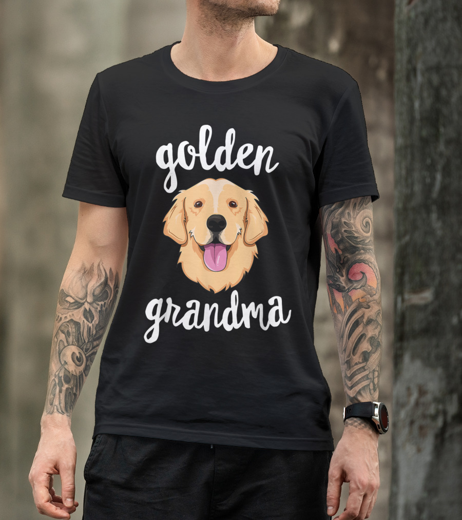Golden Grandma Golden Retriever Fur Mom Dog T-Shirt