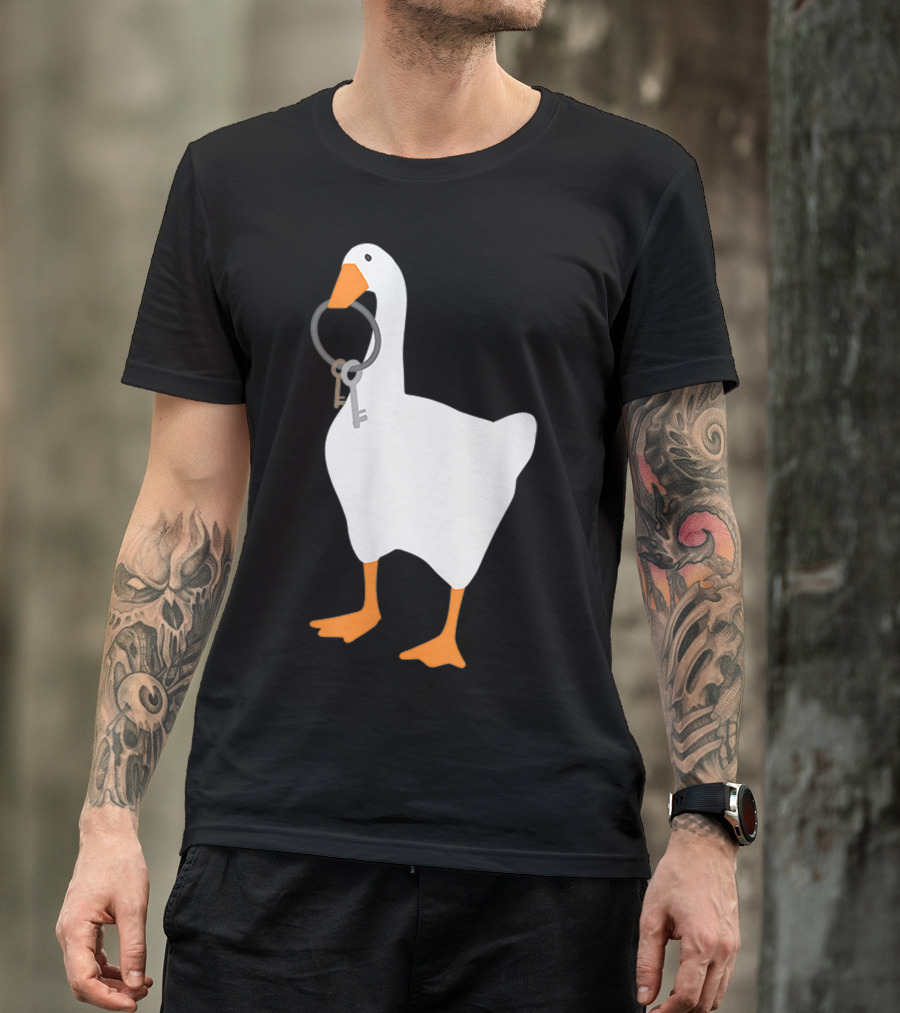 Goose With Keys Mouth Holding Keys Goose T-Shirt