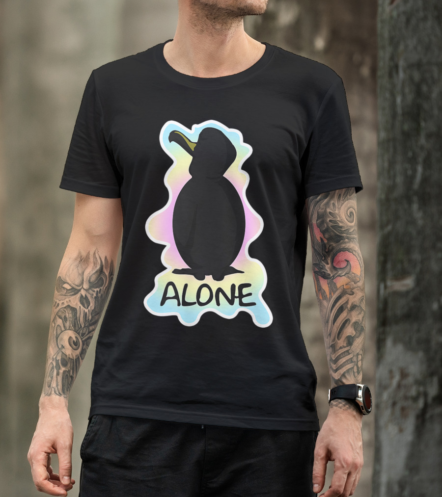 Goth Pastel Alone Penguin T-Shirt