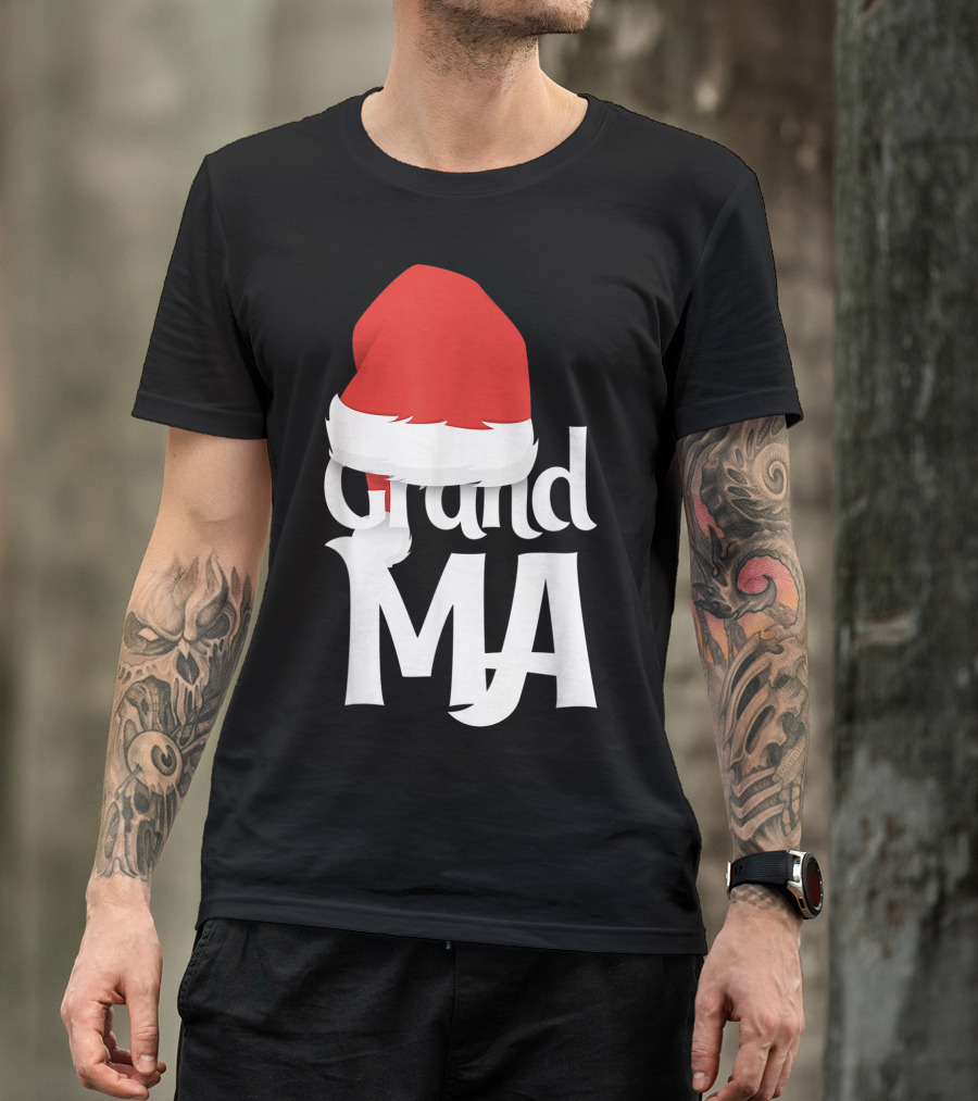 Grandma MA With Santa Hat T-Shirt