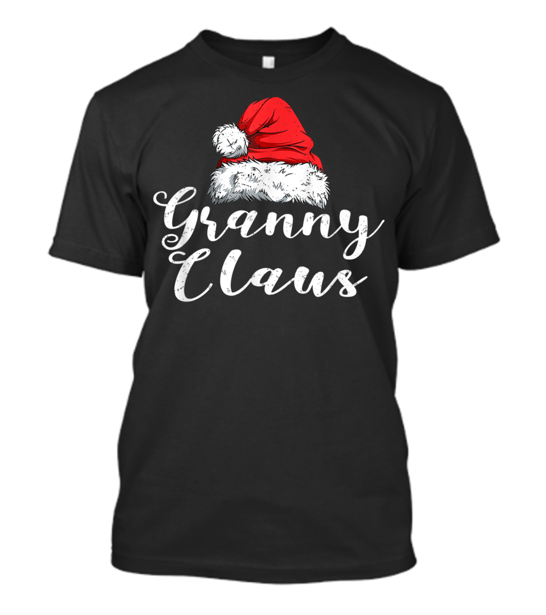 Granny Claus Matching Family Group Christmas Holiday Santa Hat T-Shirt