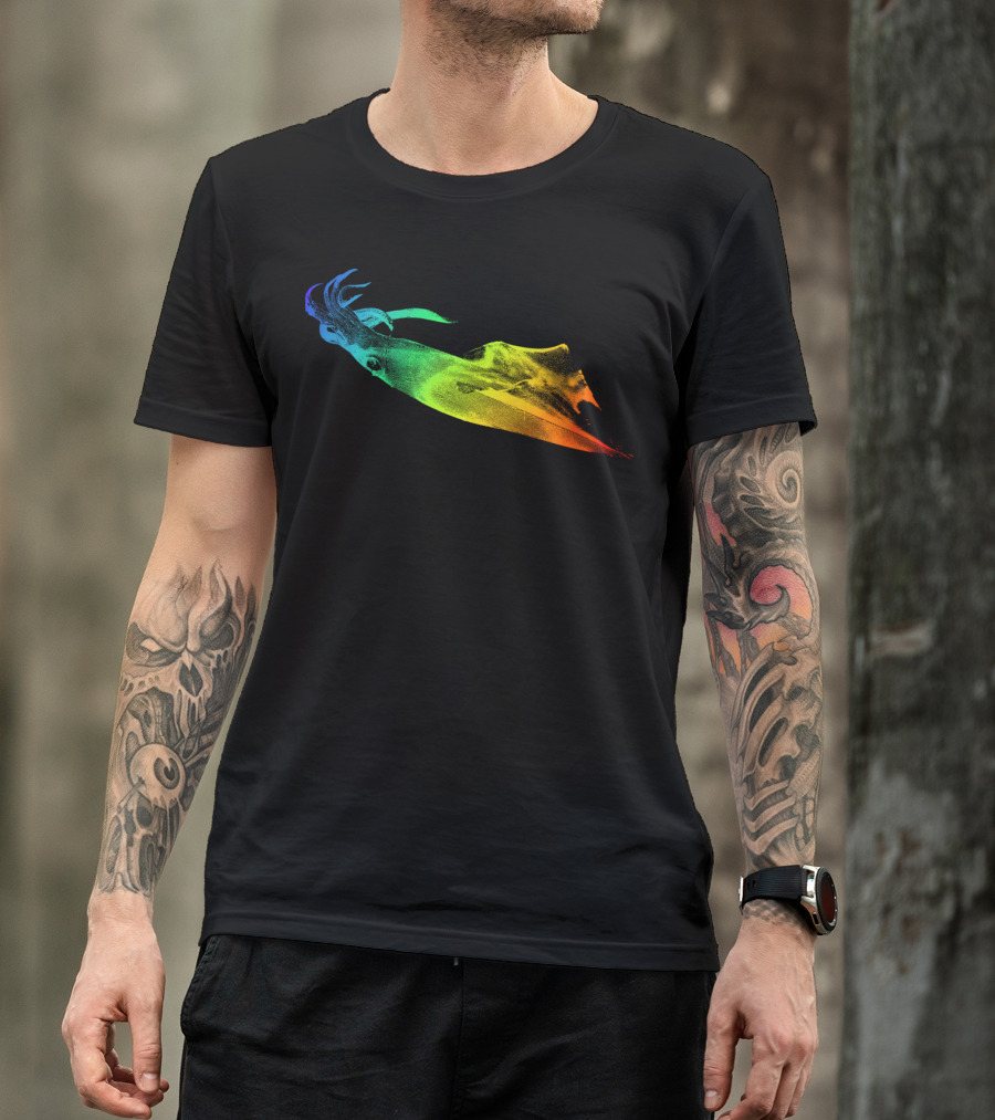 Great Squid Vibrant Rainbow Spectrum T-Shirt