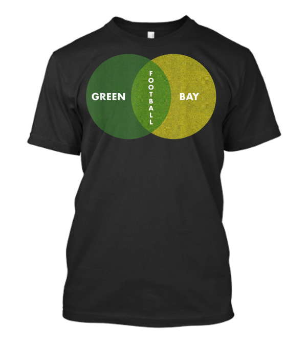 Green Bay Football Venn Diagram Circles Overlap T-Shirt